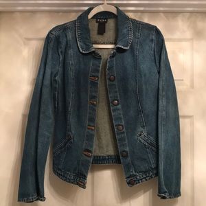 Denim jean jacket bell sleeves